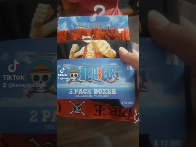 Vídeo relacionado con Get Trend One Piece Calzoncillos Niño Boxer Algodon Elástico, Pack 5 Ropa Interior, 7-15 Años, Luffy Regalos de Anime Manga (14-15 Años, Multi One Piece)