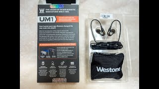 Westone UM1 unbox and quick review & compare with AM Pro 10