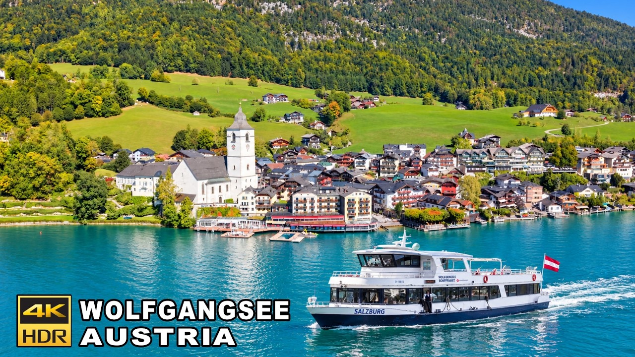 Wolfgangsee, Austria 🇦🇹 The Most Stunning Boat Tour Through the Austrian Alps 4K 60 fps