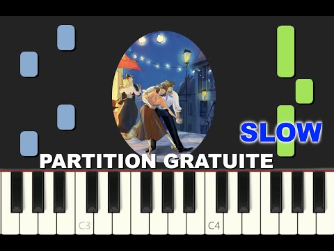SLOW piano tutorial "LA JAVA BLEUE" Fréhel, 1939, avec partition gratuite (pdf)
