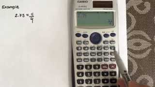 How to convert from a decimal to a fraction using the calculator CASIO Fx-991ES