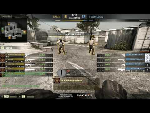 ENCE with great sportmanship, taking timeout after LDLC runs out of theirs