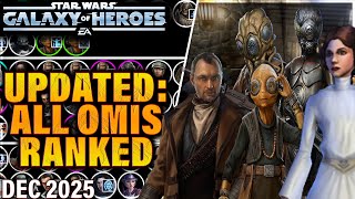 UPDATED: ALL OMICRONS RANKED (December 2025) #swgoh #omicron #starwars