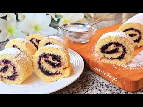 STARINSKI ROLAT SO DZEM GOTOV ZA 15 min. 💥 ROLL Cake ready in 15 min. MUST TRY ‼️