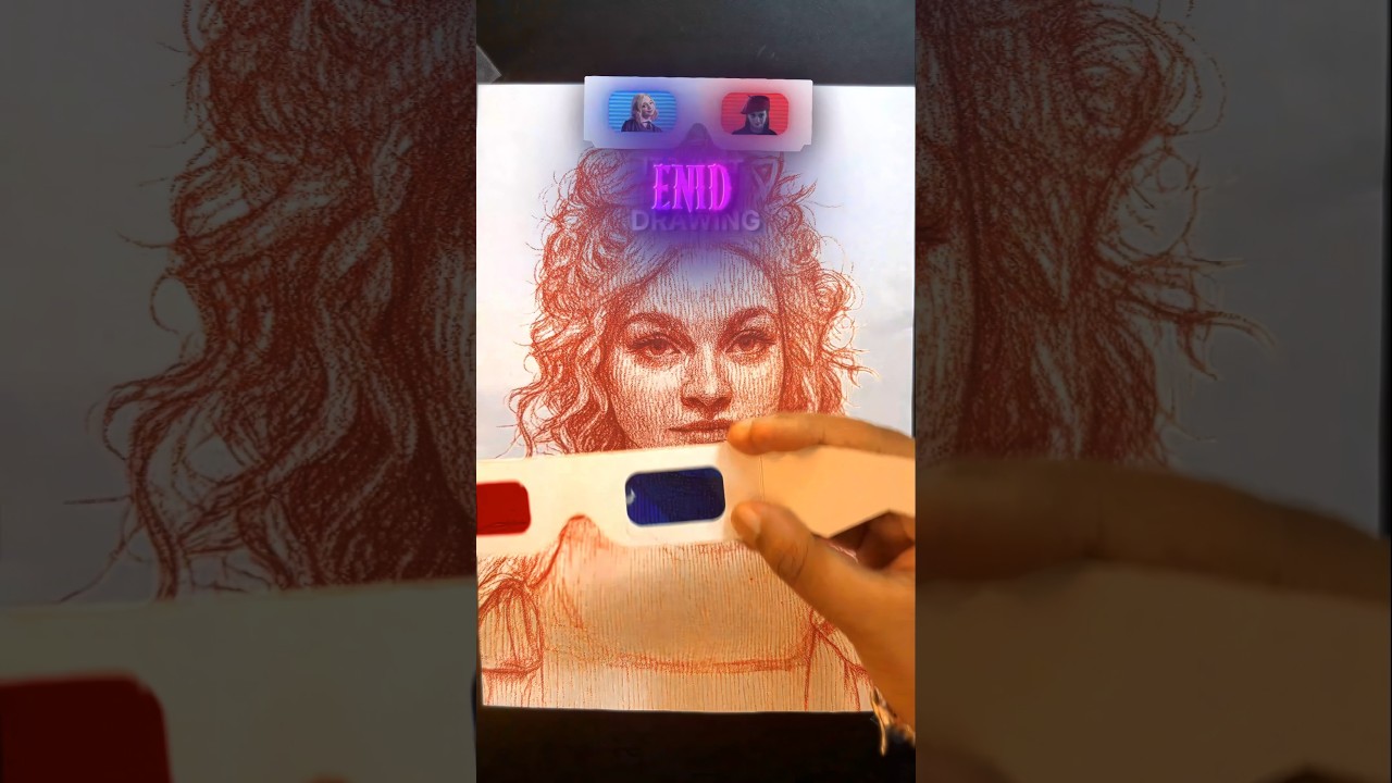 Enid and Agnes from Wednesday Transformation 3D Glass Art