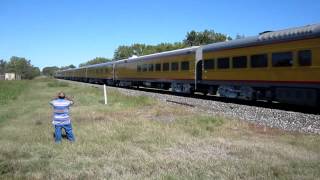 preview picture of video 'UP 844 at 3 Towns on the UP Ennis Sub in Texas - 10.18.2012'