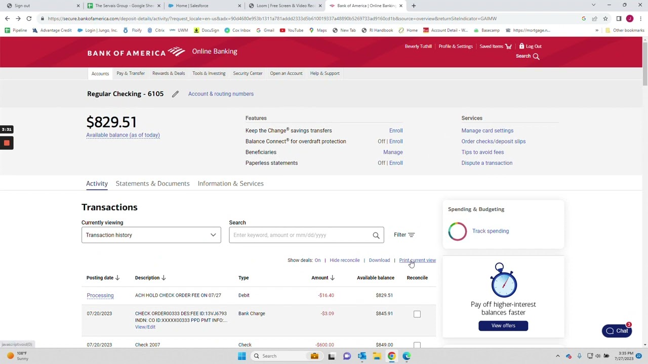 How to Print a Transaction History from Your Bank Account with URL 👨 💼 1