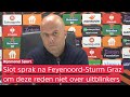 'Als je er individuen uitpikt, doe je de rest TEKORT' | Feyenoord-trainer Slot houdt nuance na 6-0