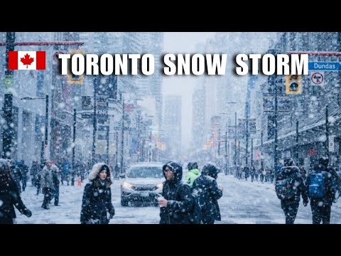 I Walked Through a Crazy Snowstorm in Toronto 🌨️ | Extreme Blizzard POV