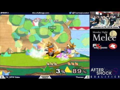 MNM11 Melee - FX_DFW Gabe (Fox) vs Thoraxe (Fox, Marth) - Winners Finals