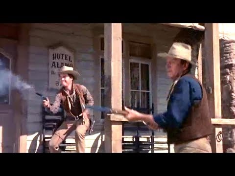 Gun Fight Scene at Rio Bravo - 1959