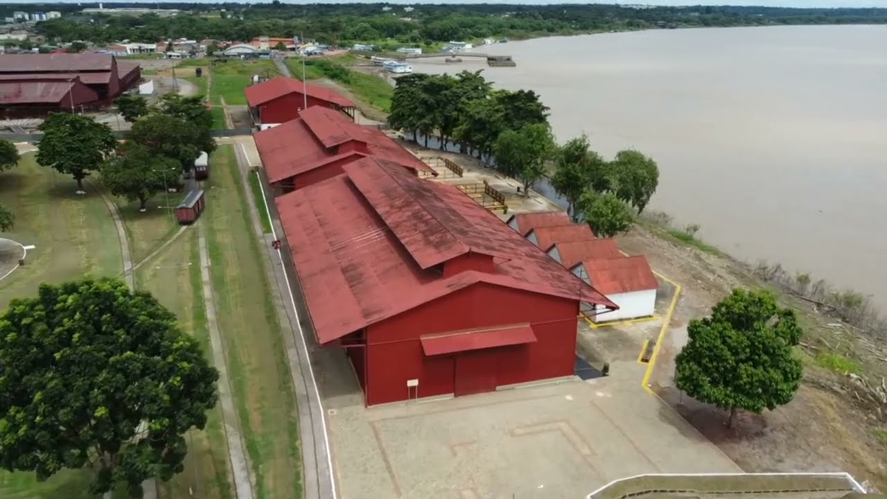 DRONE mostra ao vivo ESTRADA DE FERRO MADEIRA MAMORÉ E MIRANTE POR DO SOL EM PORTO VELHO RONDÔNIA