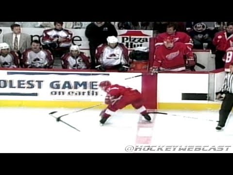 Colorado Avalanche and Detroit Red Wings gets into a stick-fight battle (1996)