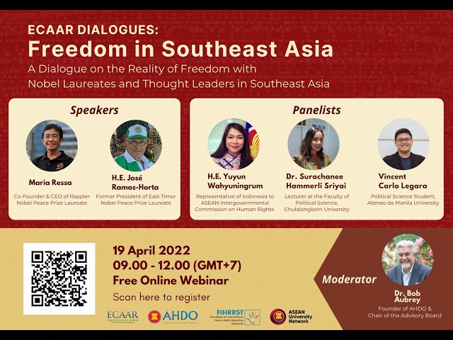 [WATCH] Freedom in Southeast Asia: Dialogue on the reality of freedom with Nobel laureates, thought leaders