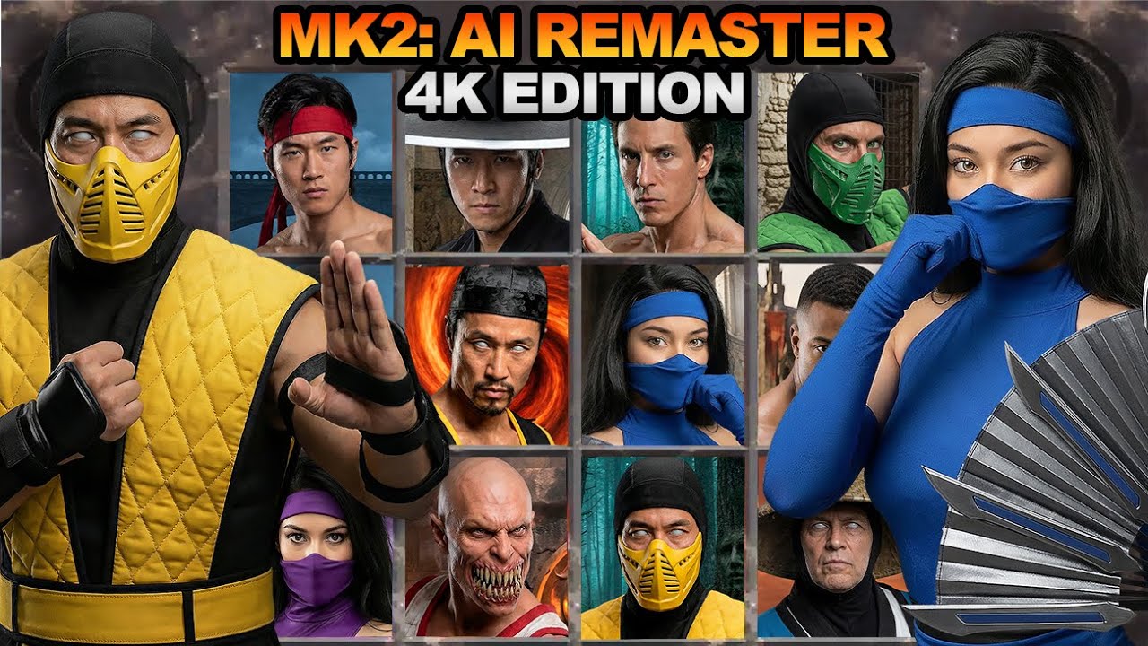 Mortal Kombat II: What If All Characters & Stages Were Fully Remastered in HD? | MK2 Remastered