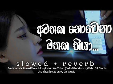 Amathaka Nowena Mathaka | අමතක නොවෙනා මතක තියා | Slowed Reverb -Trending on Tiktok #relax_sr_studio