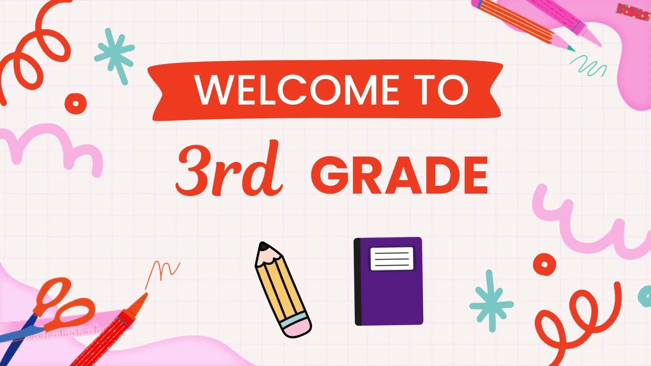 Welcome to 3rd Grade Screensaver | No Sound | 4K UHD