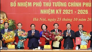 Thủ tướng trao quyết định bổ nhiệm cho 2 Phó Thủ tướng, 3 Bộ trưởng