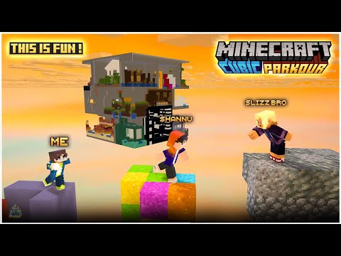 EPIC CUBIC PARKOUR WITH GANG! 😂 Telugu Minecraft