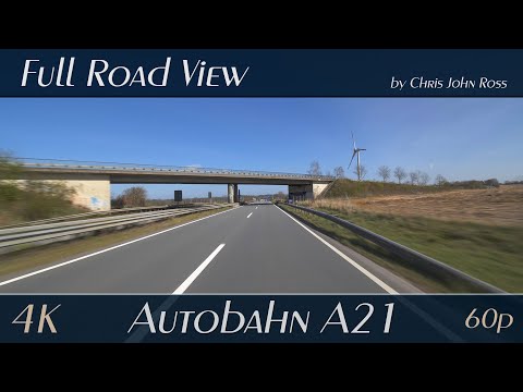 Autobahn (A21): Kreuz Bargteheide - Tremsbüttel - Bad Oldesloe - Leezen - RP Schwisseler Kamp - 4K