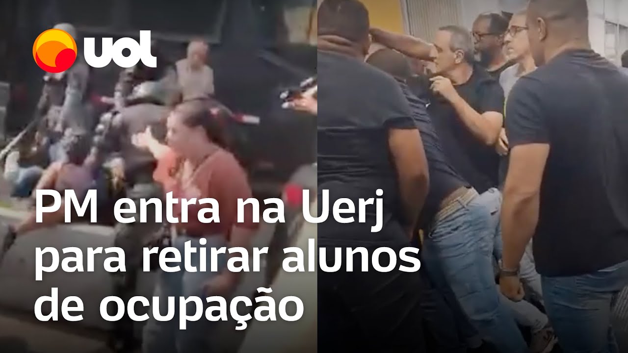 PM entra na Uerj para retirar alunos que ocupam local em protesto; veja vídeos