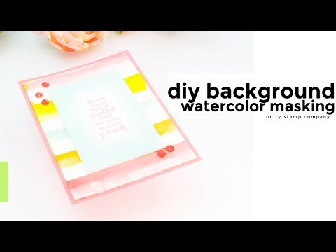 DIY Card Background with watercolor masking