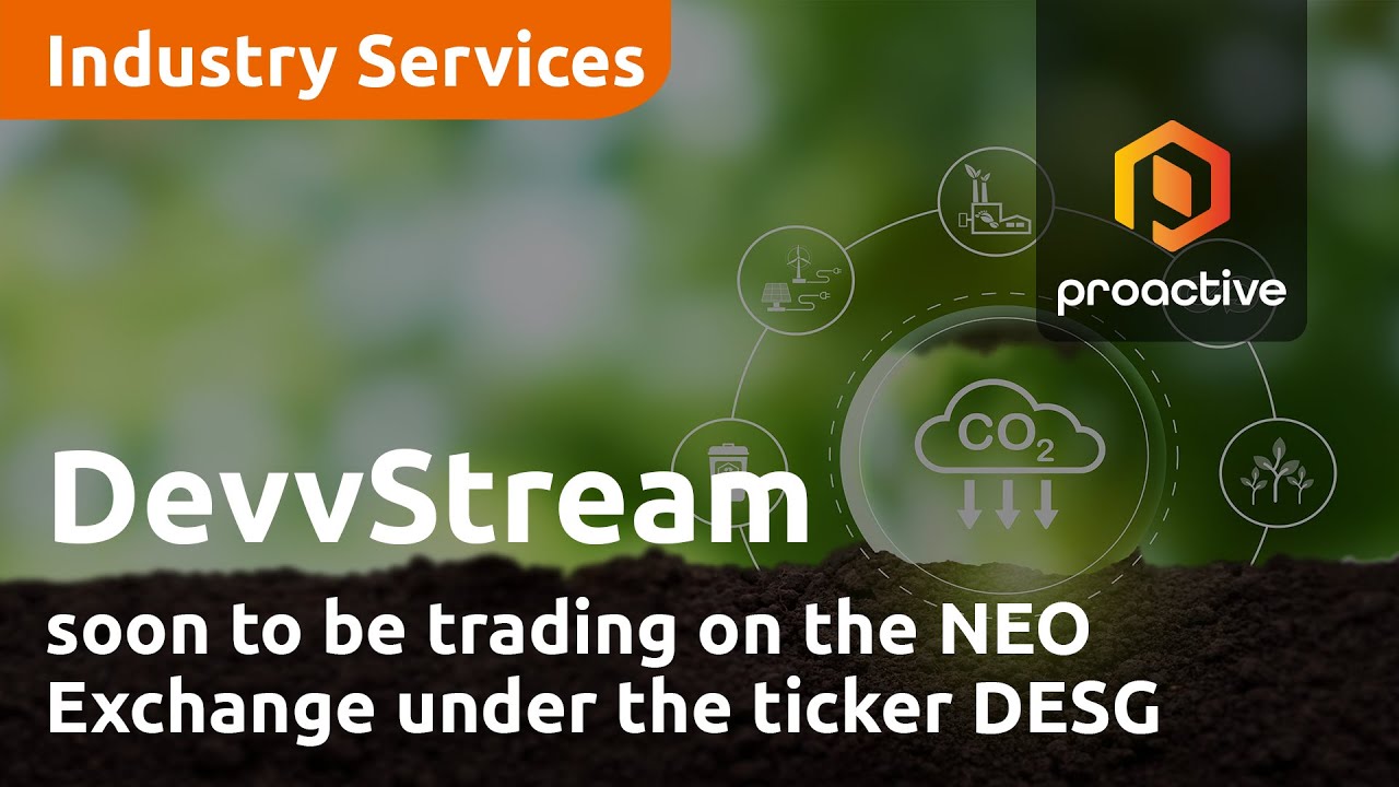 DevvStream soon to be trading on the NEO Exchange under the ticker DESG