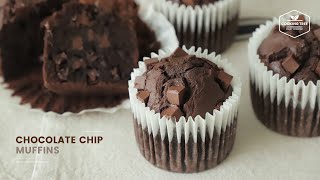 촉촉한~٩(๑′ᴗ‵๑)۶ 초코칩 머핀 만들기 : Moist Chocolate Chip Muffins Recipe | Cooking tree