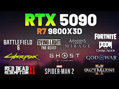 Se kombon i elva spel: RTX 5090 + 9800X3D