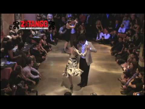  Federico Naveira,    Ariadna Naveira,    and  Inés Muzzopappa  are  dancing  to  the  vals  "  Tu Vieja Ventana  "