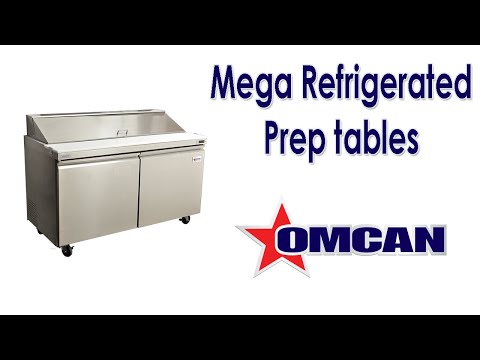 Video thumbnail for 36″ Mega Top Refrigerated Prep Table, 2 Doors, Stainless Steel, 9 cu.ft. (254 L) Capacity – 115V, 1/4 HP