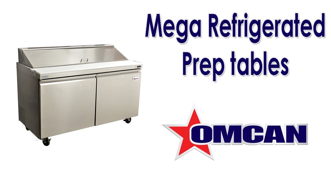 Video thumbnail for 36″ Two (2) Door Mega Top Refrigerated Prep Table, 9 cu.ft. (254 L), Stainless Steel
