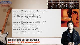 🎸 You Raise Me Up - Josh Groban Guitar Backing Track with chords and lyrics