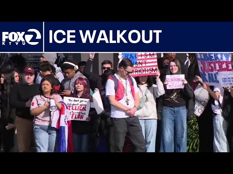 Students blast ICE, immigration officials in school protest | KTVU