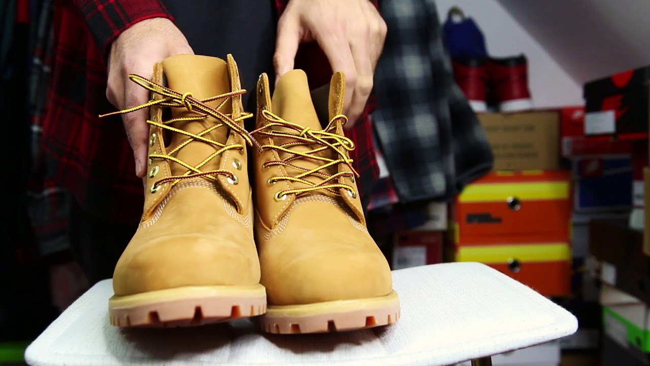 lacing up timbs