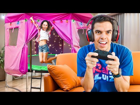 WE TRANSFORMED A JUMPING HOUSE INTO A COMPLETE HOUSE AND STAYED THE NIGHT IN IT!