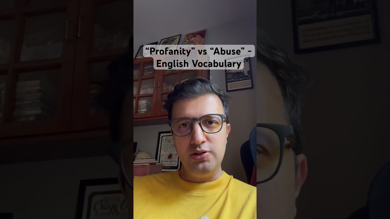 “Profanity” vs “Abuse” - meaning, spelling, pronunciation #englishvocabulary