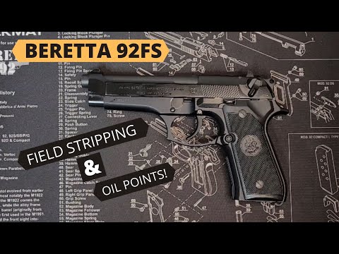 Beretta 92FS Tear down and oil points!