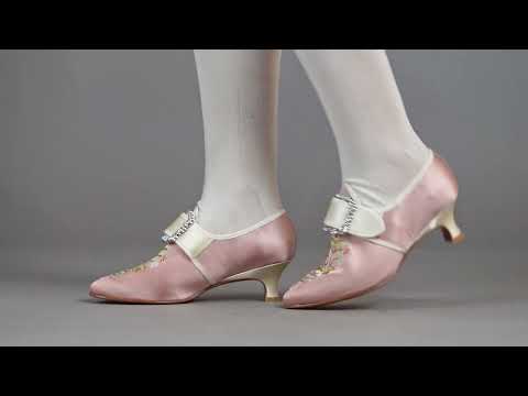 PRE-ORDER Primrose Women's 18th Century Shoes (Pink/Ivory)