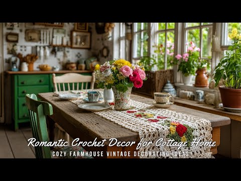 Romantic Crochet Decor for Cottage Homes | Cozy Farmhouse Vintage Decorating Ideas