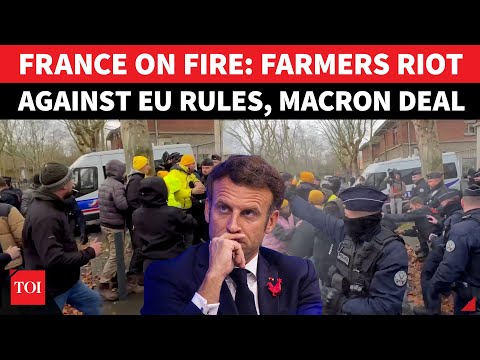 France On Fire: Farmers Revolt Against Macron, EU Rules; Teargas, Eggs & Faceoff With Police