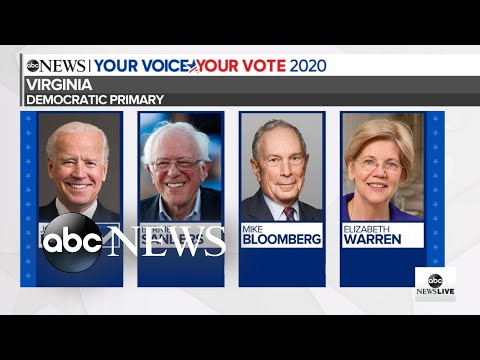 バイデンは、バージニア州のプライマリーで勝つと予測される l ABCニュース (Biden projected to win in Virginia primary l ABC News)