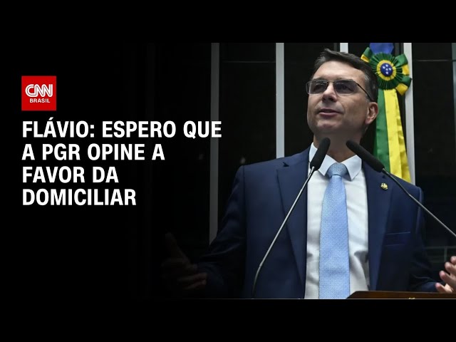Flávio diz que espera opinião favorável da PGR para prisão domiciliar de Bolsonaro | AGORA CNN