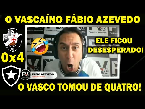 VAMOS RIR!!!! REAÇÕES FANÁTICO VASCAÍNO - VASCO 0x4 BOTAFOGO.
