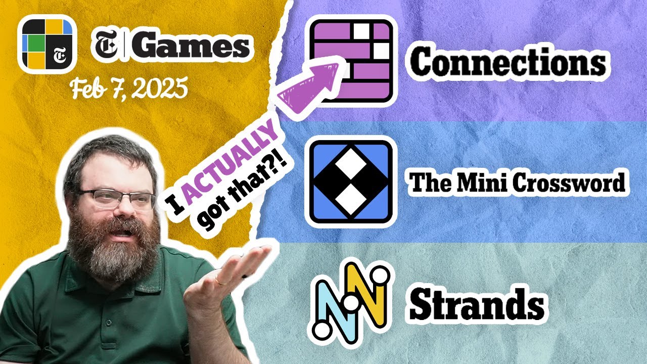 NYT Connections, Mini Crossword, and Strands | Feb 7, 2025