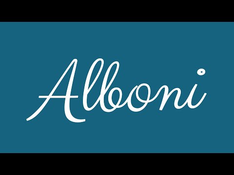 Learn how to Write the Name Alboni Signature Style in Cursive Writing