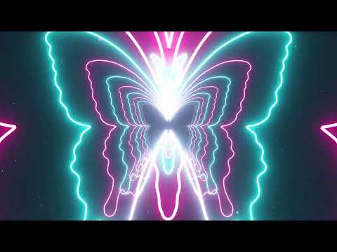 🦋 3 Hours Neon Butterfly Loop Tunnel by @LoopMatrix | Magenta & Blue Glow | Trippy 4K VJ Loop 🦋🩷🩵