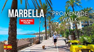 🇪🇸 Marbella Promenade | Relaxing Walking Tour – 4K 60FPS, No Commentary