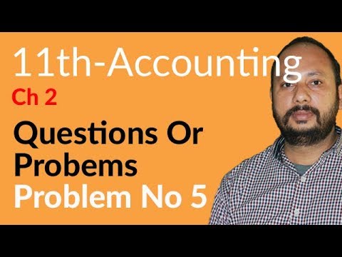 I.Com Part 1 Accounting, ch 2 - Problem no 5 Accounting Equation - Inter part 1 Accounting