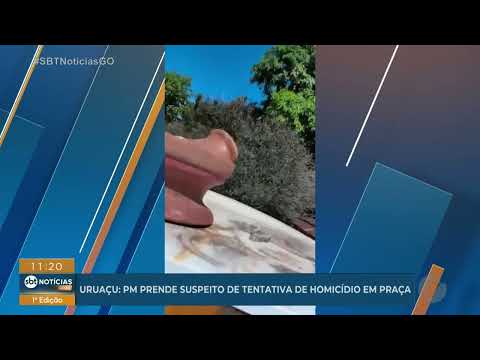 PM prende suspeito de tentativa de homicídio em praça de Uruaçu
